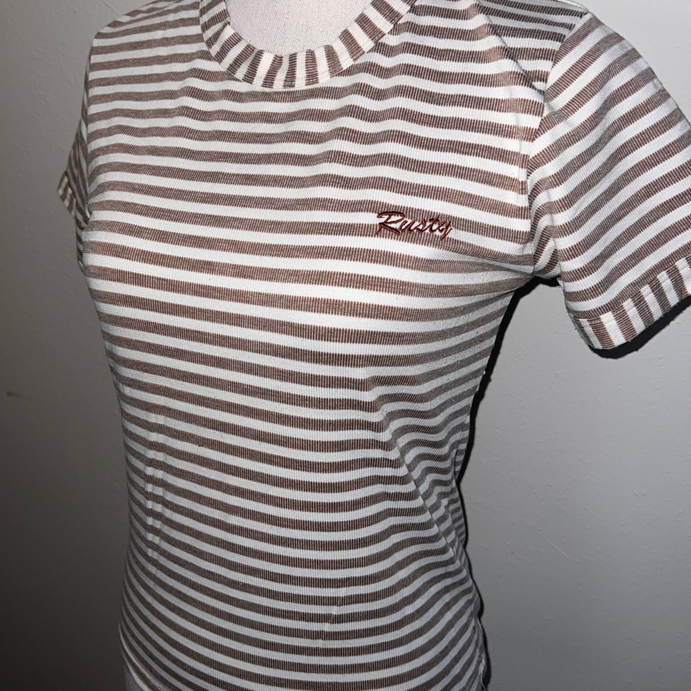 Rusty Surf Striped Tee